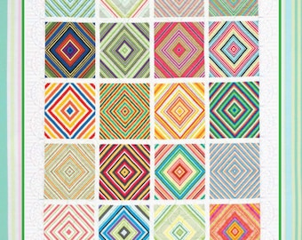 UPTOWN STRIPES ©2012 Modern Quilt Pattern by Nellie J Designs - NJD114 - uptown stripes quilt pattern