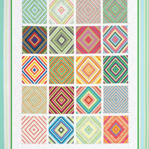 UPTOWN STRIPES ©2012 Modern Quilt Pattern by Nellie J Designs - NJD114 - uptown stripes quilt pattern