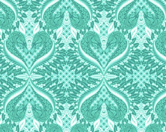 TULA PINK Pinkerville - Frolic Gate Keeper - PWTP128-FROL - Free Spirit Fabrics - Cotton quilt fabric, collection, green, purple, modern