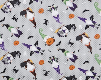 GNOME-STER MASH, Tossed Gnomes by Wilmington Prints - yardage halloween fabric