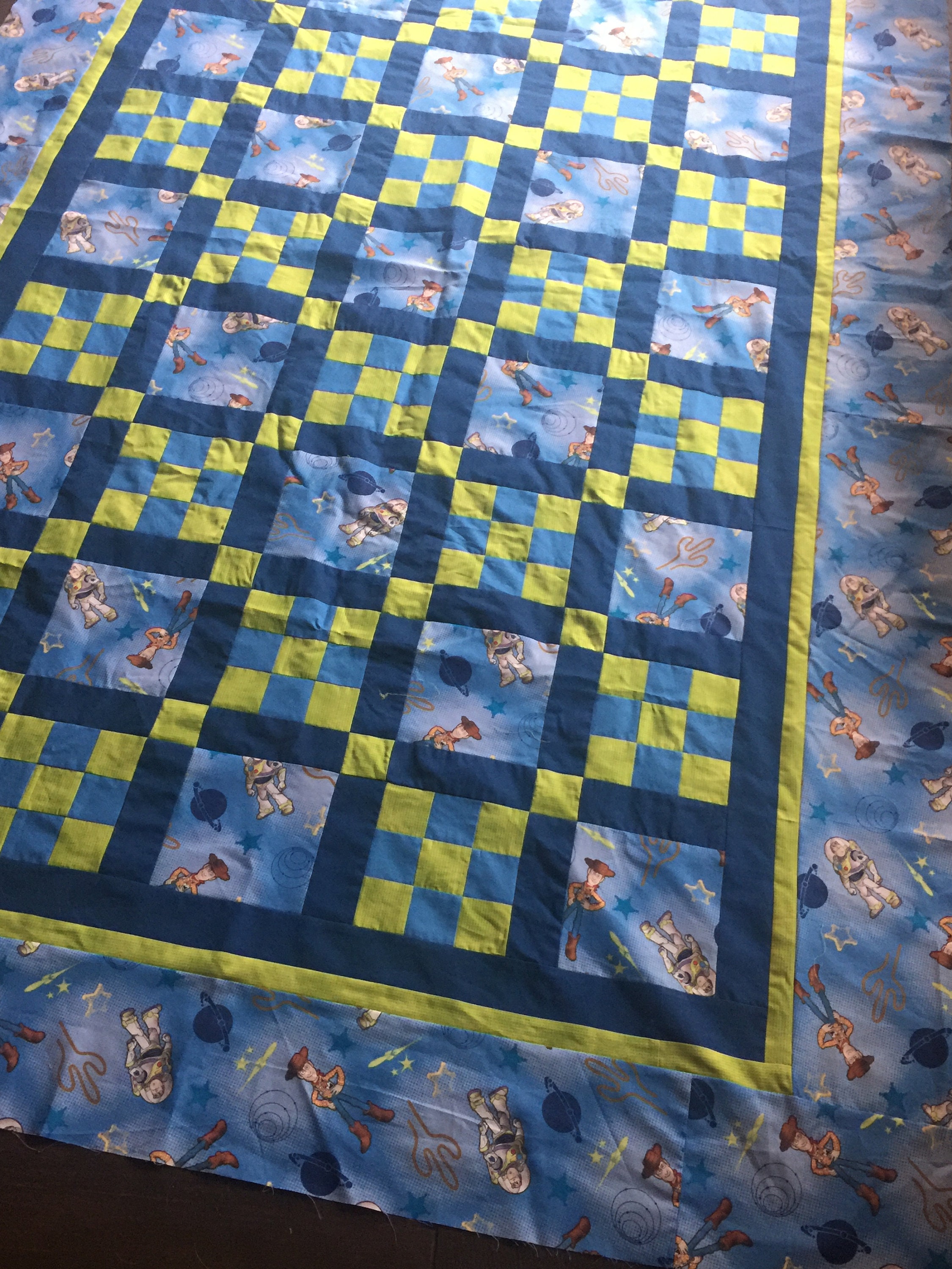 DISNEY TOY STORY Twin Quilt Quilt Top unfinished 55 X 88 Etsy