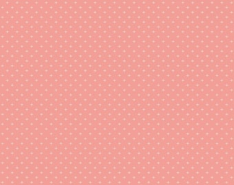 GINGHAM GARDEN Plus Coral # C10357R-CORA by Riley Blake Designs - Quilt fabric - yardage - country flowers, roses