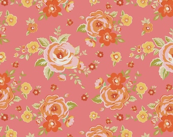 PEACH COBBLER Heirloom Lemonade | Riley Blake Designs | Lily Ashbury Collection | C17420R-LEMONADE | Cotton Quilt Fabric