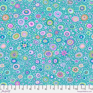 ROMAN GLASS Turquoise | Kaffe Fassett Classics |  PWGP001.TURQUOISE | Quilt Fabric | 1/4, 1/2, 1 Yard Cuts