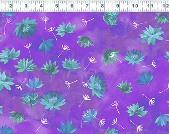 GOOD VIBES Light Purple Floral # Y3120-27, by Clothworks, Sue Zipkin - quilt fabric - cotton yardage, purple, floral, mandala