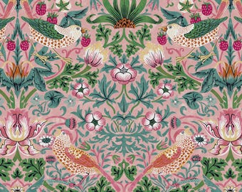 BEDFORD PARK Cotton Lawn - Strawberry Thief Blush by Free Spirit Fabrics -  CLWM016-BLUSH