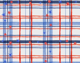 BOOM CHICKA BOOM - White Stars And Stripes by 3 Wishes Fabric - 4th of July Quilt Fabric