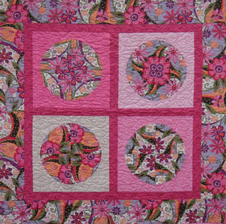 Cartwheel Pattern CARTWHEELS Modern Baby Quilt 41 X 41 Nellie J Designs Cartwheel Pattern ...