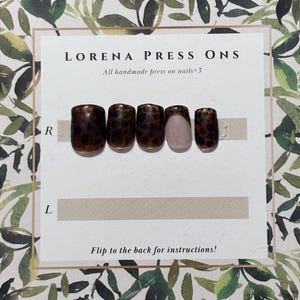 Cheetah Print/ French tip Press on Nails