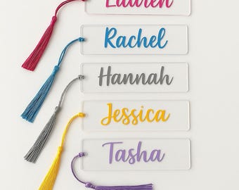 Personalized Acrylic Bookmark with Tassel