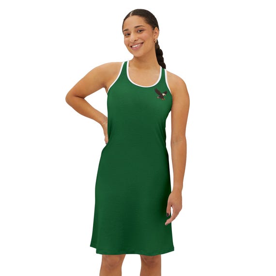 Eagle Eco-Friendly Women's Racerback Dress, Comfortable Summer Dress, Casual Daywear, Lightweight Outdoor Dress, Perfect for Hot Days