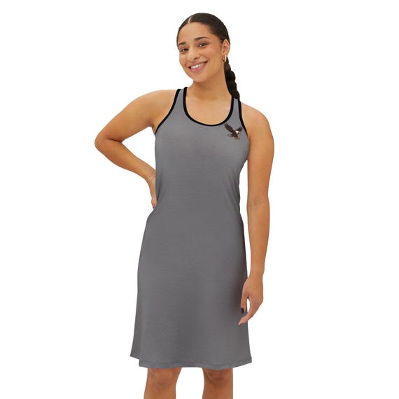 Comfortable Women's Racerback Dress for Casual Outings, Summer, Beach, Festivals, Easygoing Style, Relaxed Fit, Vacation Wear, Everyday