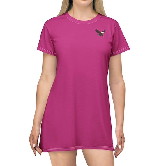 Eagles T-Shirt Dress - Casual Vibes for Nature Lovers, Trendy Summer Dress, Gift for Bird Enthusiasts, Outdoor Adventure Wear, Cute and
