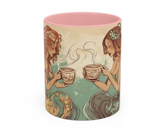 Meerjungfrauen trinken Kaffeebecher, Ocean Fantasy Tasse, Meerjungfrau Teebecher, Meerjungfrau Trinkgefäß, Strand-Liebhaber Geschenk, Meerjungfrau Geschenk, Meerjungfrau Dekor, Muttertag