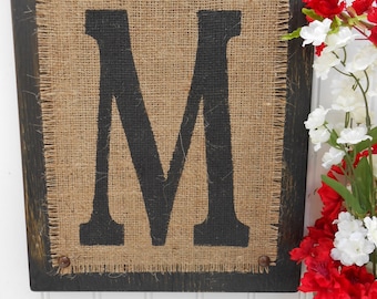 Rustic Burlap Sign | Etsy