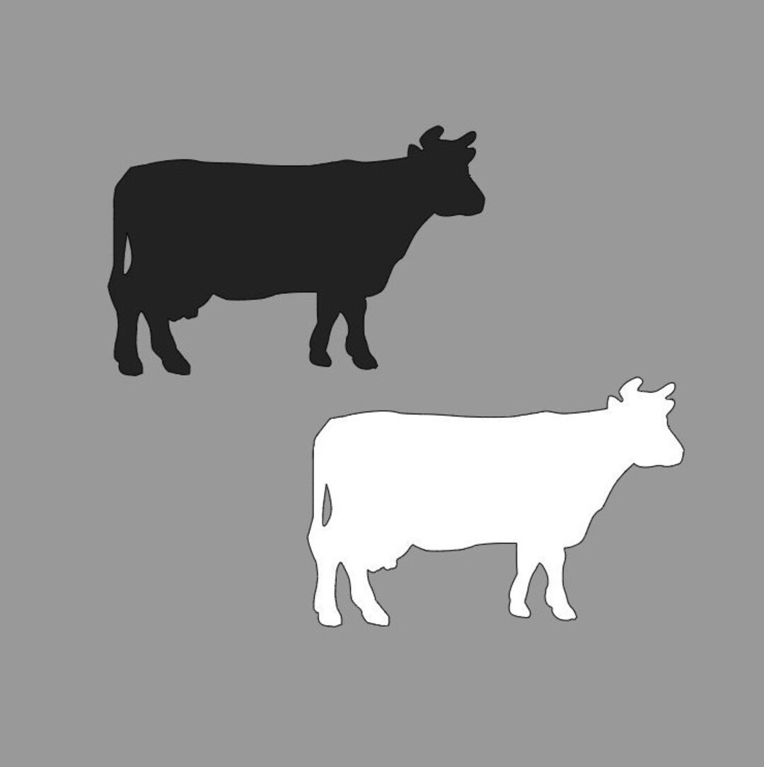 10 Black or White Cow Cutouts, Black Cow White Cow Die Cuts, Punches