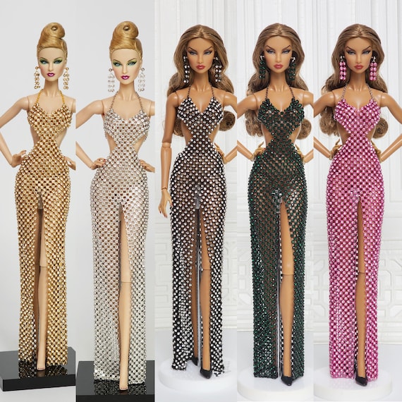 knee length dresses for ladies Crystal Dress  Doll Fashion