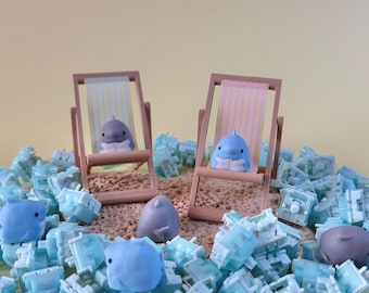 Handmade Resin Shark Keycap | Kawaii Artisan MX Keyboard Accessory