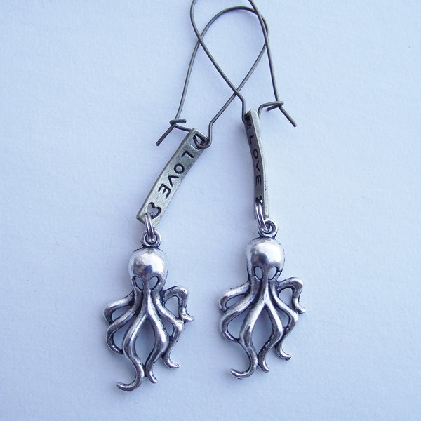 Love for the Octopus - Two Tone Octopus Earrings