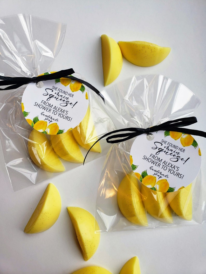 10 Main Squeeze Shower Favors Lemon Soap Bridal Favors Lemon Etsy