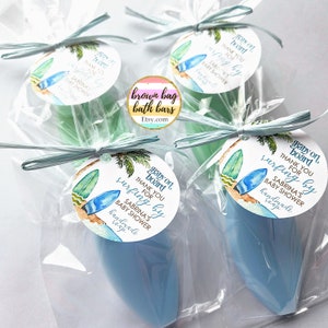 Surfboard Soap Baby Shower Favors, The Big One Favors, Hang Ten Favors, Surfboard Soap Party Favors, Baby on Board Shower Favors