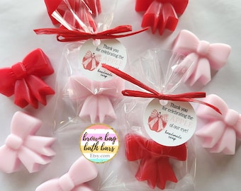 Apple of Our Eye Pink Bow Soap Favors: Coquette Party, Shower Favors