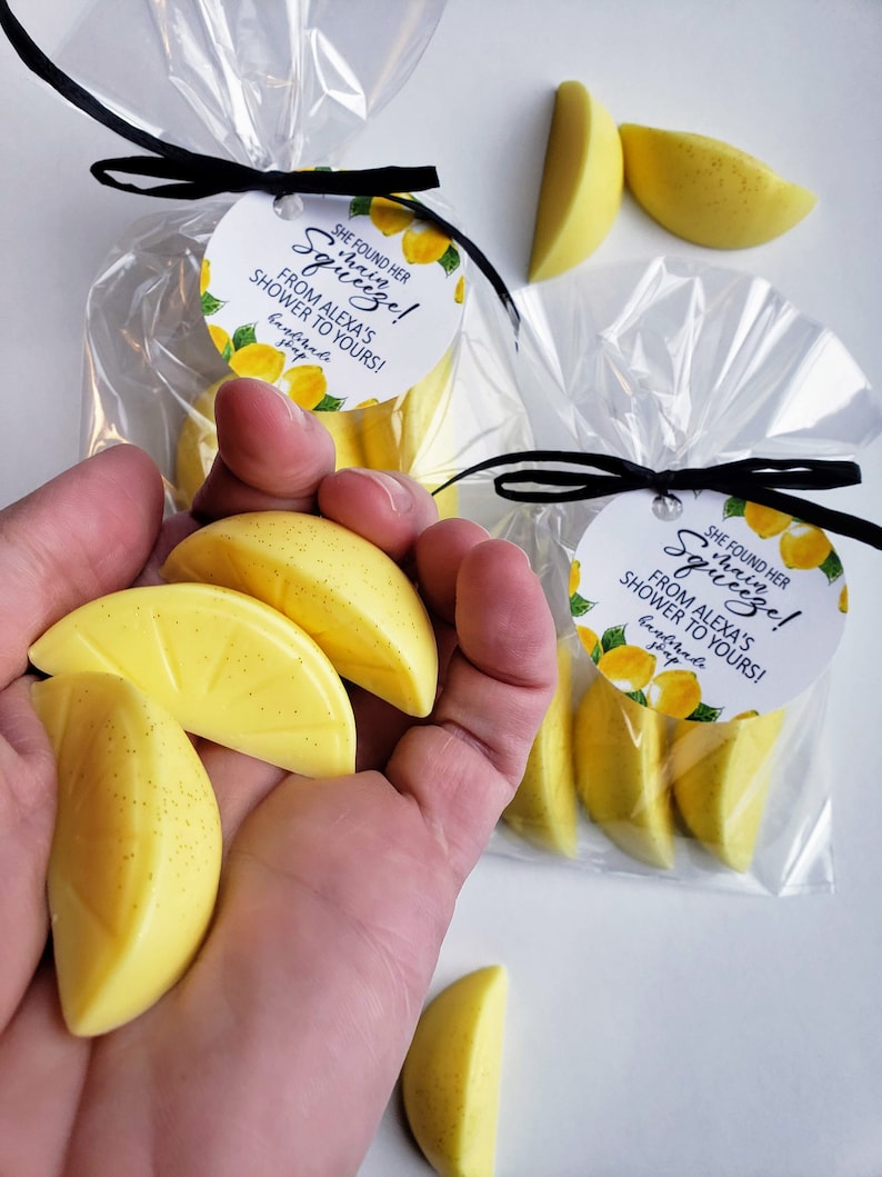 10 Main Squeeze Shower Favors Lemon Soap Bridal Favors Lemon Etsy