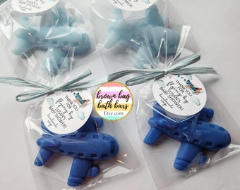 Up Up And Away Baby Shower Favors, Airplane Soap Shower Favors, Adventure Awaits Favors, Adventure Begins