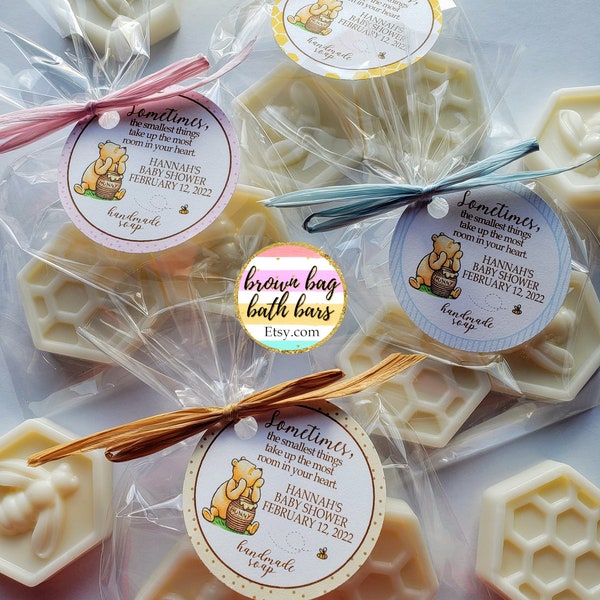 Winnie the Pooh Baby Shower Favors, Thanks for Beeing Here, Sweet as Can Bee, Meant to Bee Favors, Honey Shower Favors