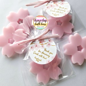 Cherry Blossom Soap Favors, Cherry Blossom Gift Bag Soap, Washington DC Wedding Favors, Quinceanera Soap Favors