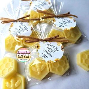 Bee Soap Favors: Honey Scented Bee & Hive - Personalized Tag