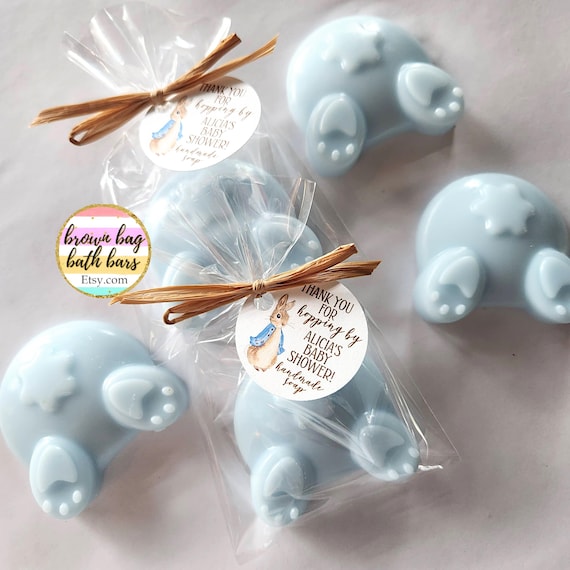 Peter Rabbit Soap Favors, Baby Shower, Bunny Tails