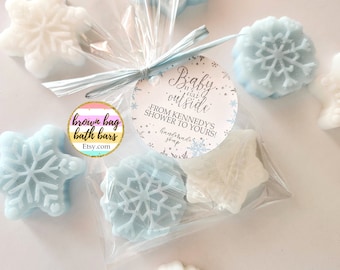 Snowflake Soap Favors, Baby It's Cold Outside Favors, Winter Wonderland Favors , Snowflake Gender Reveal, Thank You Snow Much