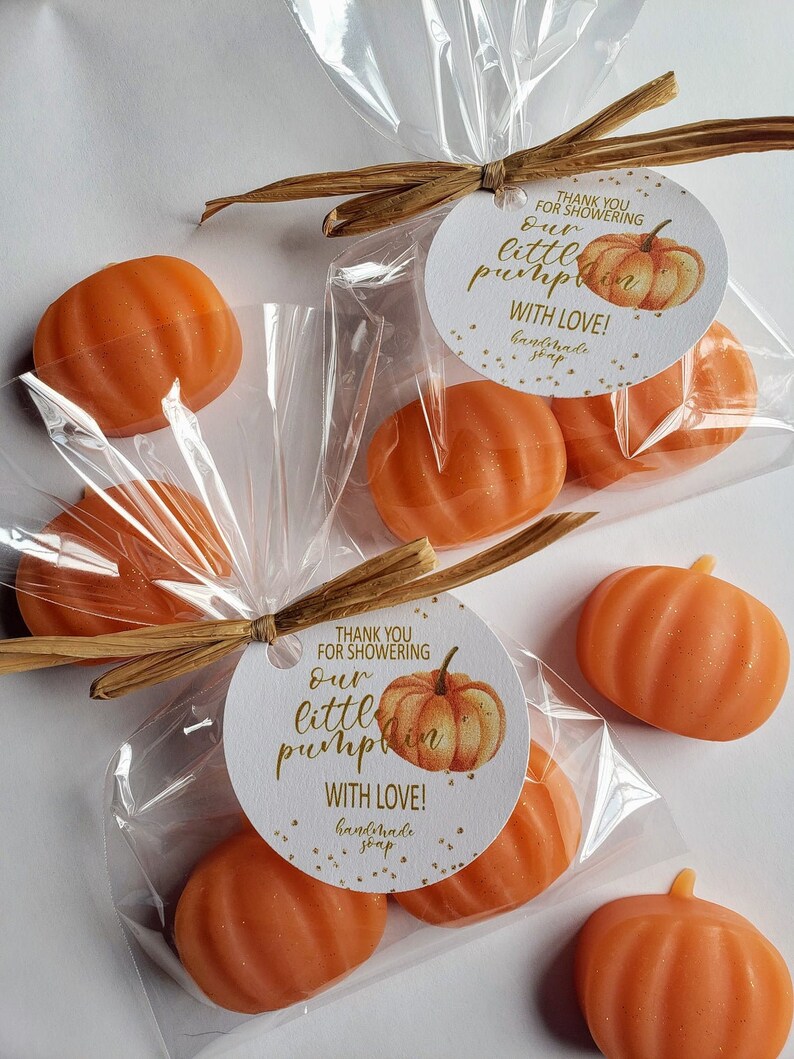 20 Pumpkin Soap Baby Shower Favors Our Little Pumpkin Shower Etsy