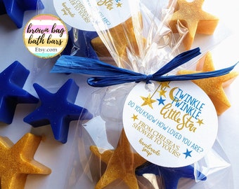 Twinkle Twinkle Little Star Shower Favors, Star Soap Favors, Nursery Rhyme Baby Shower Favors, Book Shower Favors