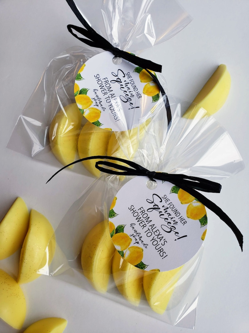20 Main Squeeze Shower Favors Lemon Soap Bridal Favors Lemon Etsy