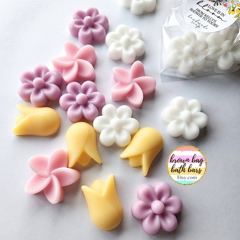 Daisy Soap Shower Favors, April Showers May Flowers Favors, Baby in Bloom Favors, Bridal Tea Soap, Love in Bloom, Wildflower Shower Favors image 6