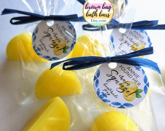 Small Lemon Soap Favors, Mediterranean Lemon Wedge Soap Favors, Main Squeeze Favors, Lemonade Party Favors, You're The Zest,  Lemon Drop