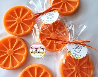 Little Cutie Soap Favors: Orange Slice Clementine Party