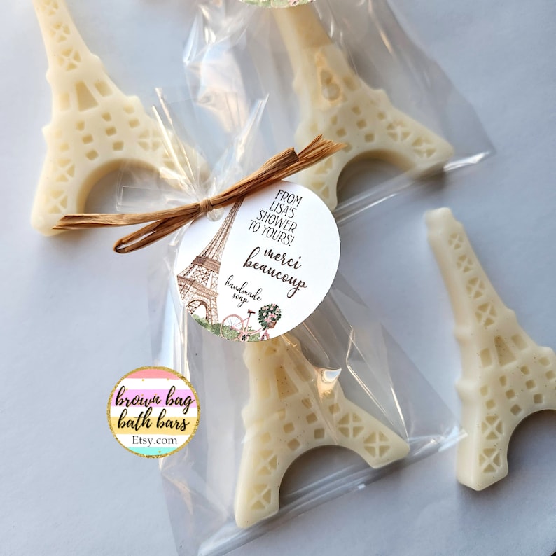 Eiffel Tower Soap Shower Favors, Paris Party Favors, Eiffel Tower Soap Favors, Paris Baby Shower Favors, French Party Favors, ivory