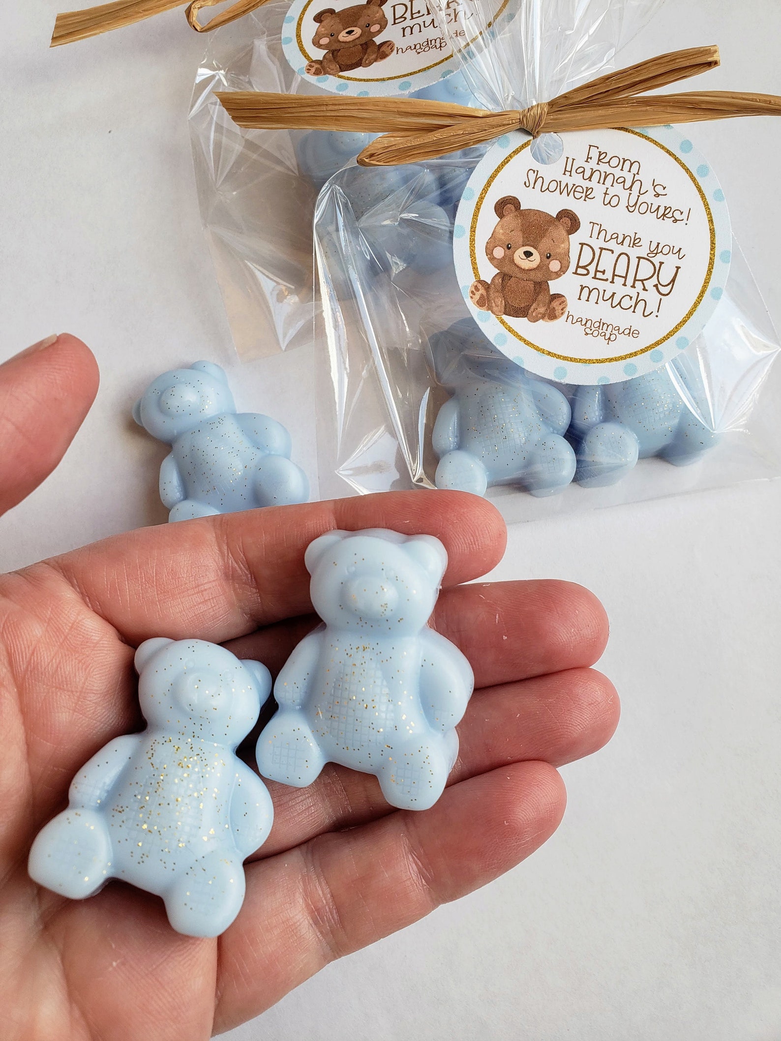 20 Teddy Bear Soap Baby Shower Favors Beary Special Baby Etsy