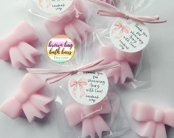 Pink Bow Soap Favors: Coquette Party, Shower Favors