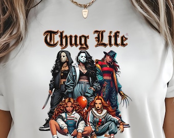 Thug Life Gothic Girl PNG | Baddie Girl Gang Sublimation Design | Alternative Fashion Digital Download