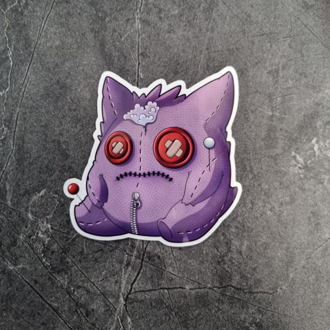 Voodoo Gengar -vinyl Sticker -horror -pokémon - Etsy