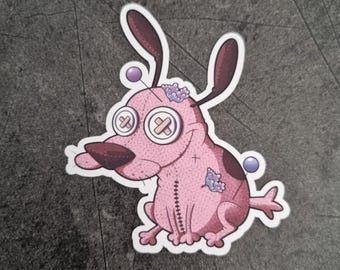 Voodoo Courage the Cowardly Dog -Vinyl sticker -Horror -Nickelodeon