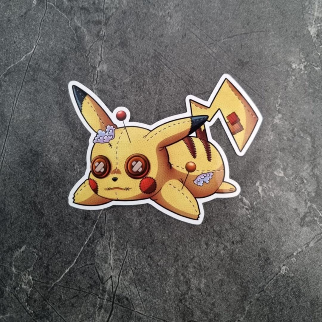 Voodoo Pikachu -vinyl Sticker -horror -pokémon - Etsy