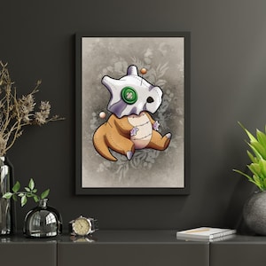 Voodoo Cubone Horror inspired Premium Art Print Poster Wall art