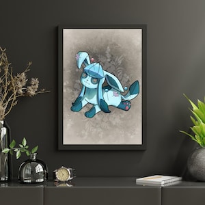 Voodoo Glaceon Horror inspired Premium Art Print Poster Wall art