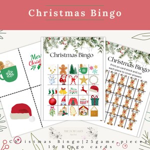 Christmas Bingo | Office Party Game | Work Holiday Bingo | Bingo | Holiday Mingle Bingo | Team Building | Mingle Bingo