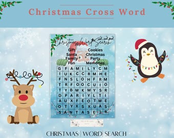 Christmas Crossword | Crossword Puzzle | Word Search | Office Party Games